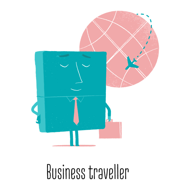 Business traveller vector graphics by Hurca!