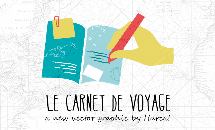 Carnet de Voyage vector graphic by Hurca!