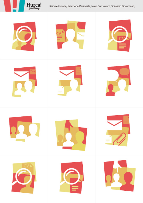 Human resources icons set