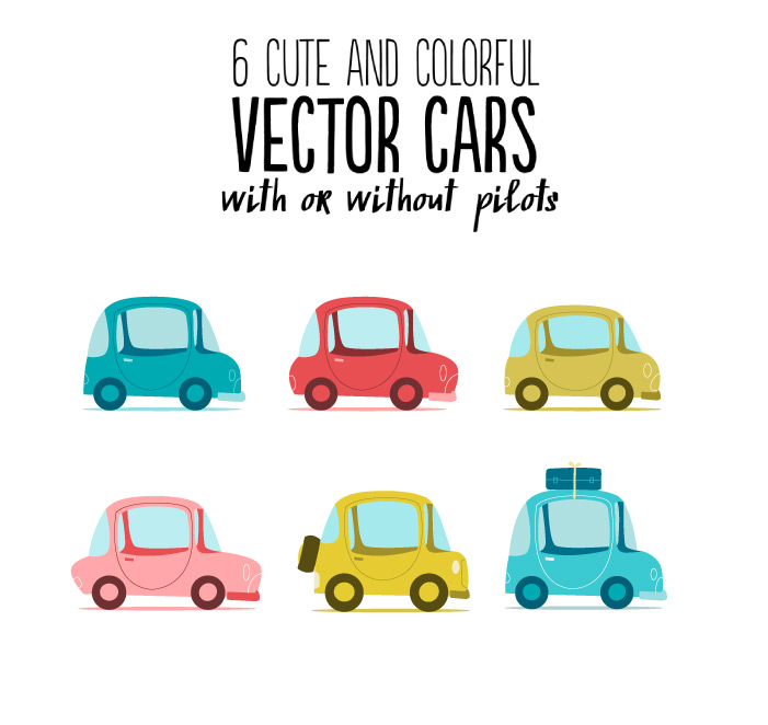 6 Cute Colorful Cars