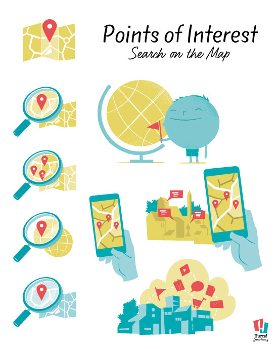 Points of Interest vector art for download