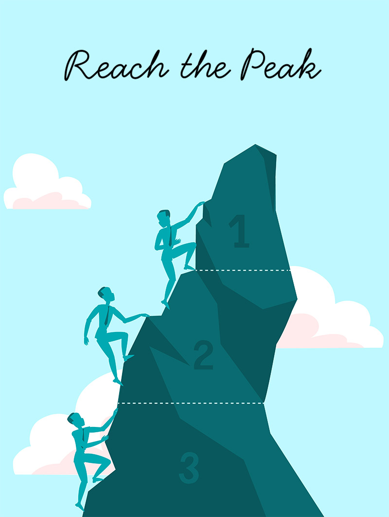 Reach the Peak vector illustration by HUrca!