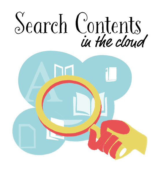 Search Contents on the Cloud vector art for download