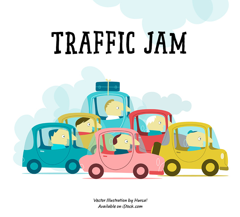 Traffic Jam vector illustration by Hurca!
