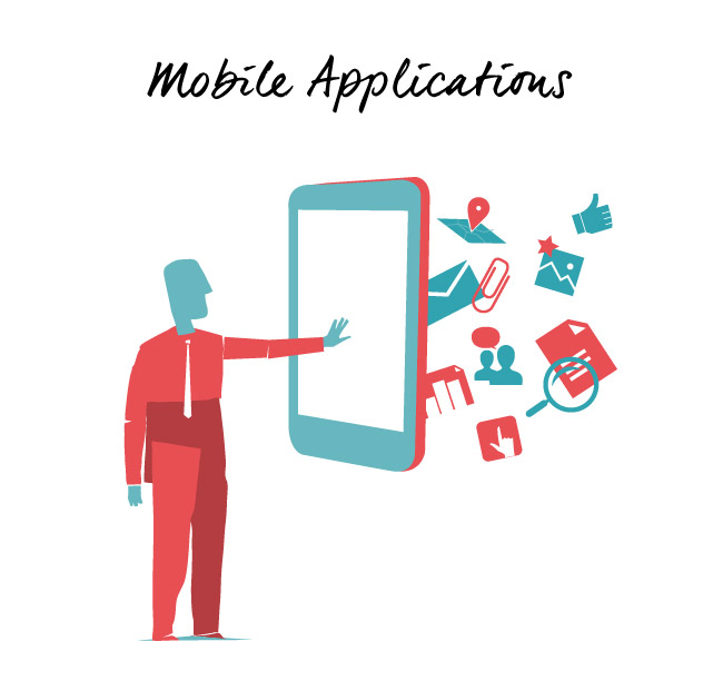 Mobile Application vector art for web projects