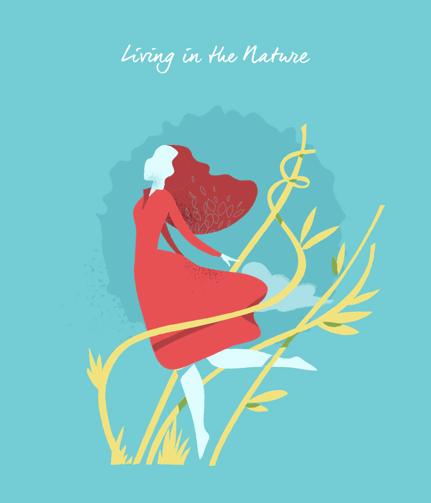 Living in the Nature Vector Art by Hurca.com