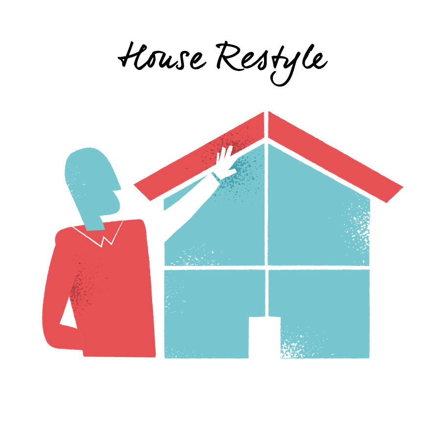 house roof restyle vector illustration by Hurca
