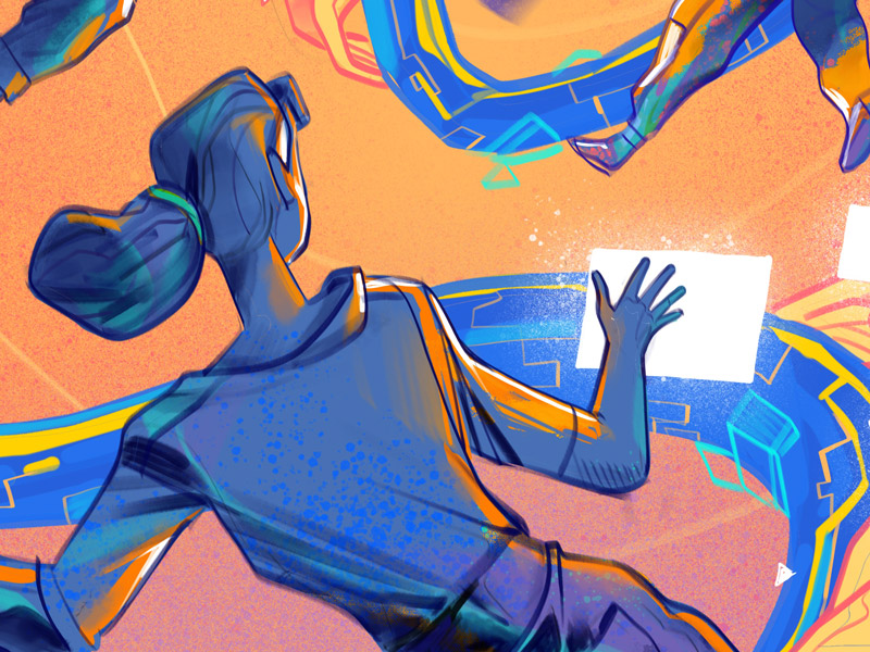 Main Stream Illustration Art by Hurca! Main Stream Illustration detail, Art by Hurca!