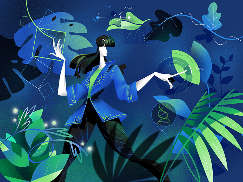 Cyber Gardening illustration by Hurca!