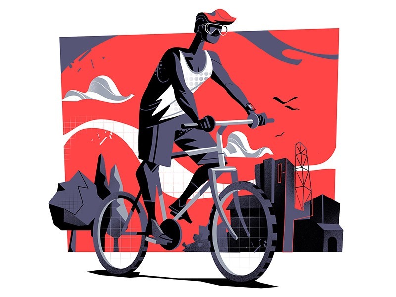 Free Biker Illustration by Hurca!