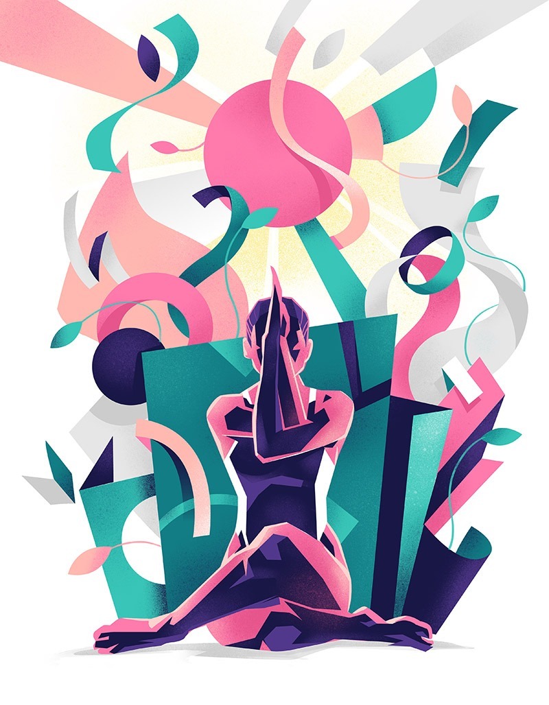 Deep Meditation Illustration by Hurca!