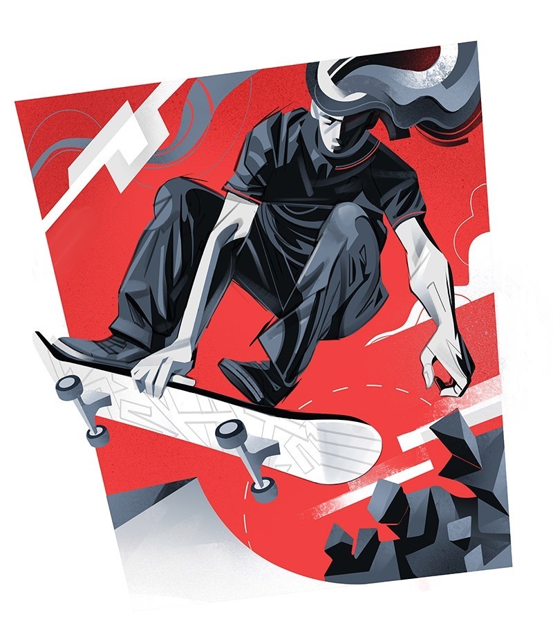 Skate or Die! illustration by Hurca!