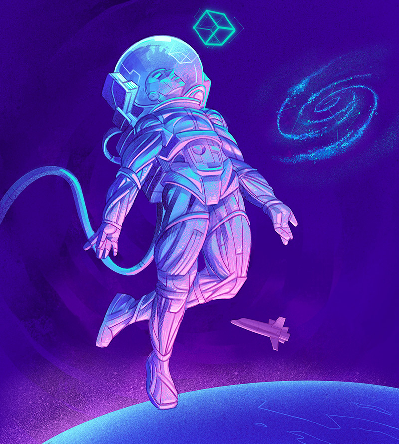 Zen Galaxy Illustration by Hurca!