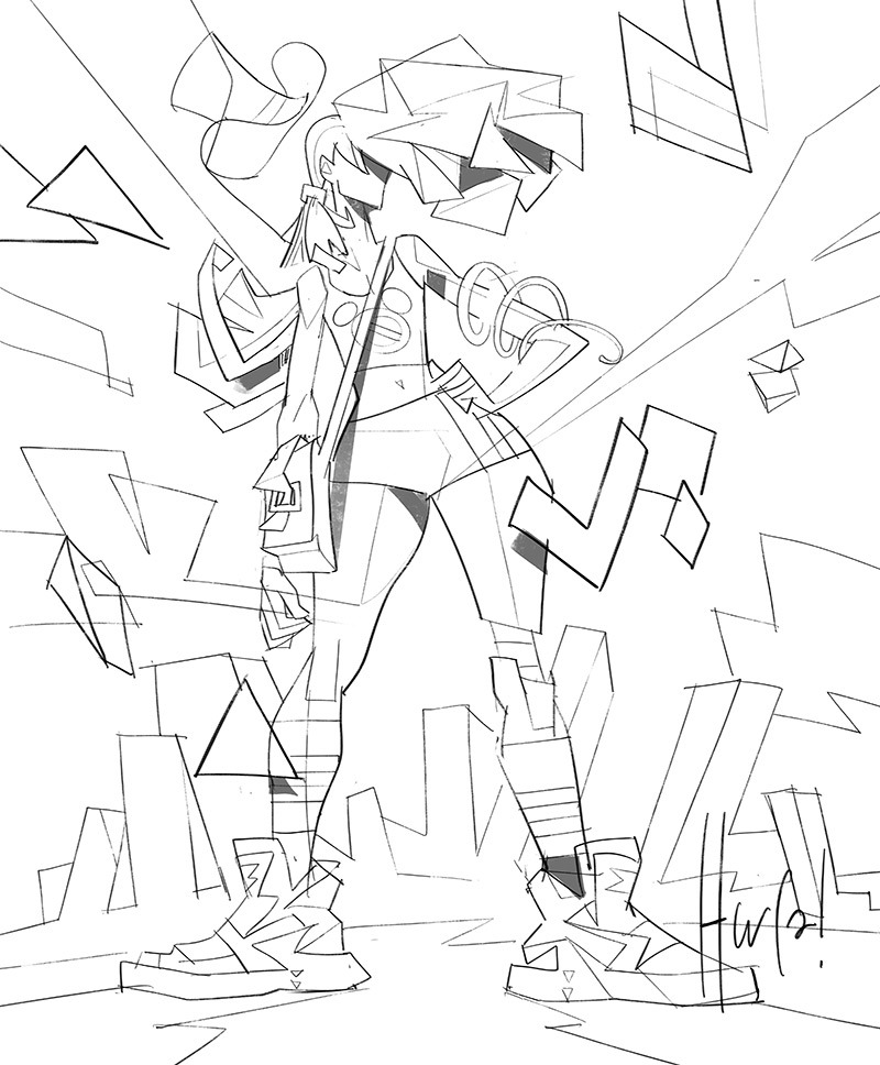 Sketchy Girl Sketch by Hurca!