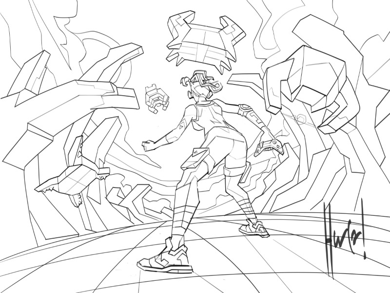 Space Invaders Sketch by Hurca!
